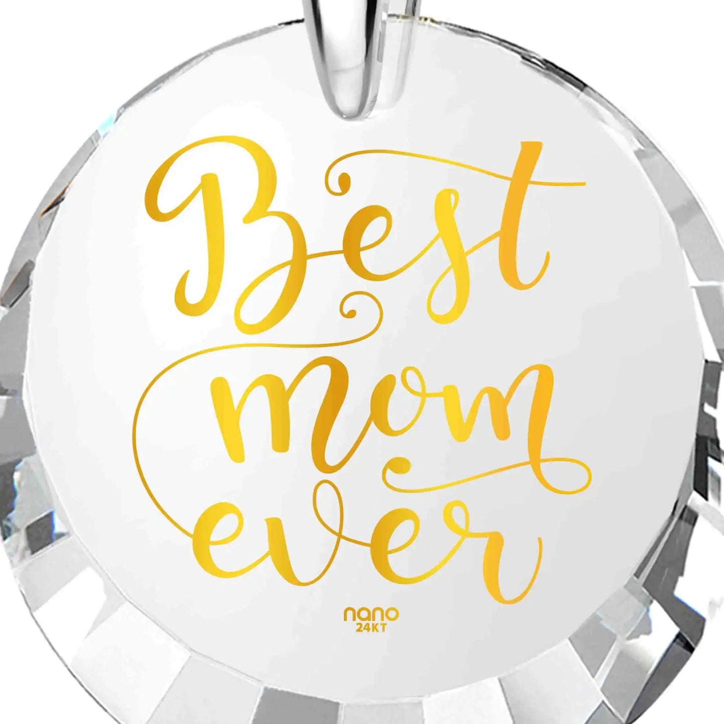 "Best Mom Ever" Silver Necklace