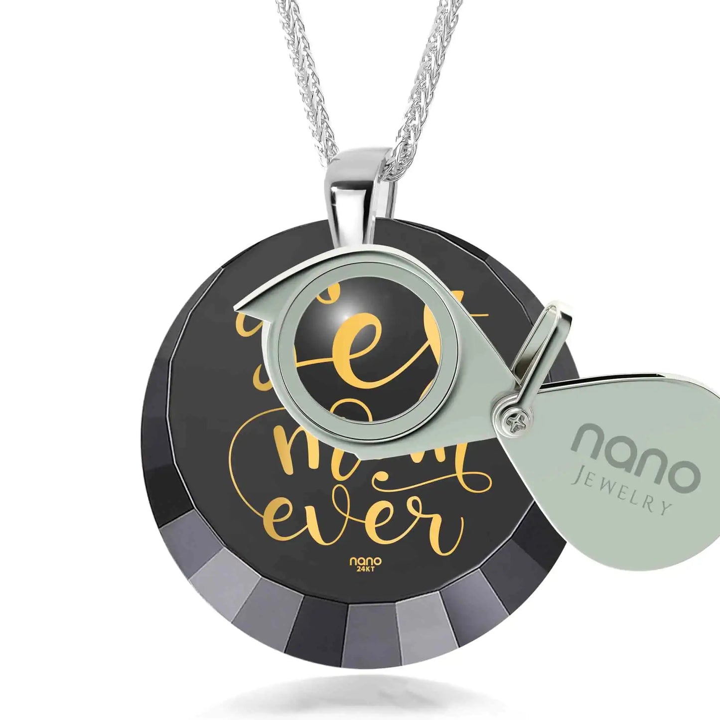 "Best Mom Ever" Silver Necklace