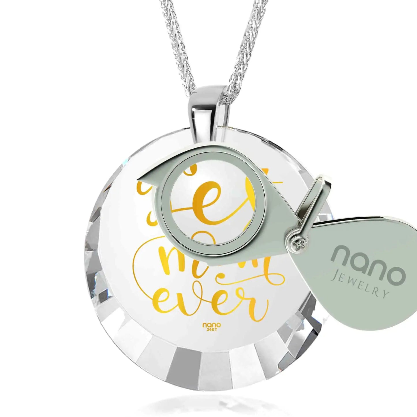 "Best Mom Ever" Silver Necklace