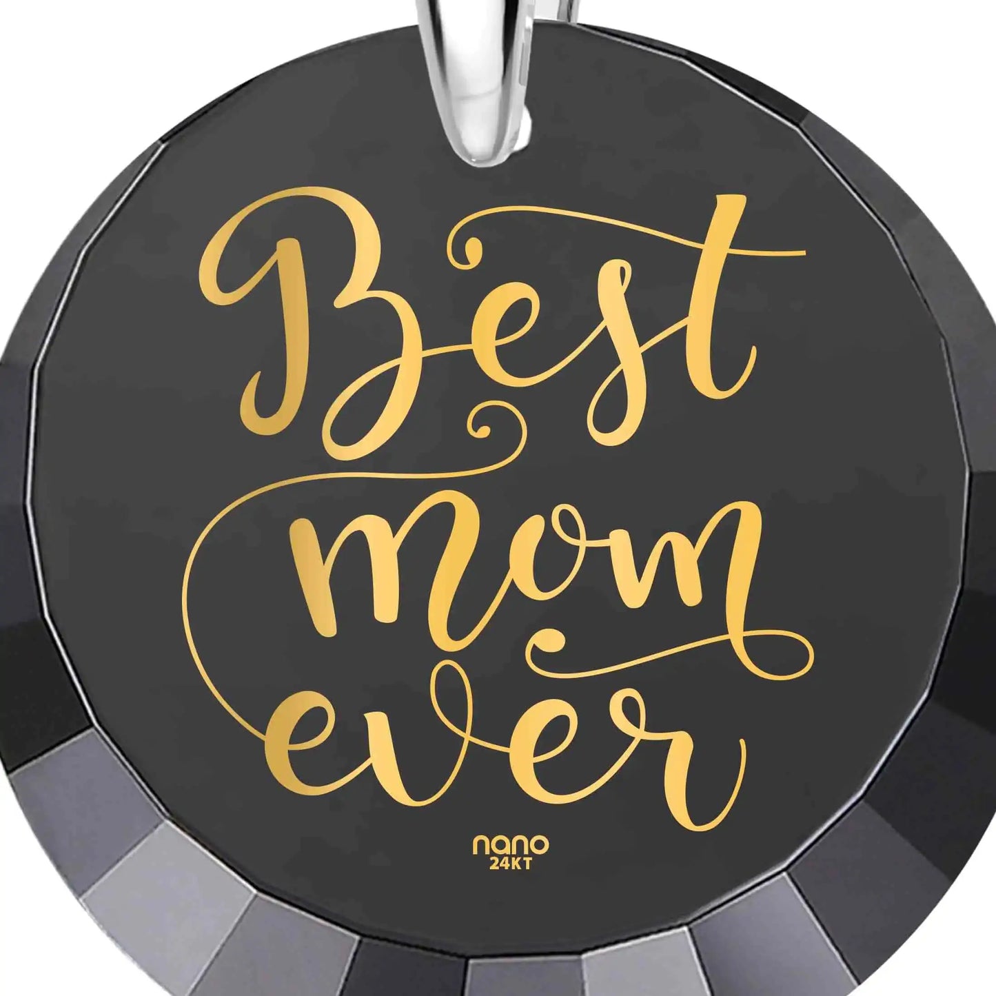 "Best Mom Ever" Silver Necklace