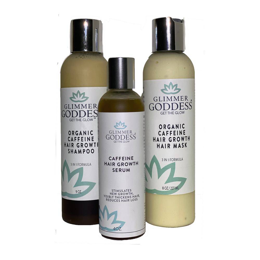 Glimmer Goddess - Organic Caffeine Hair Growth Trio