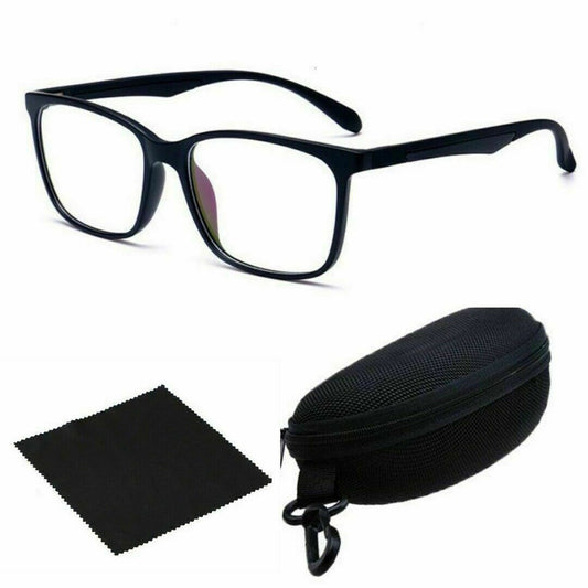 Glasses, case, and cloth